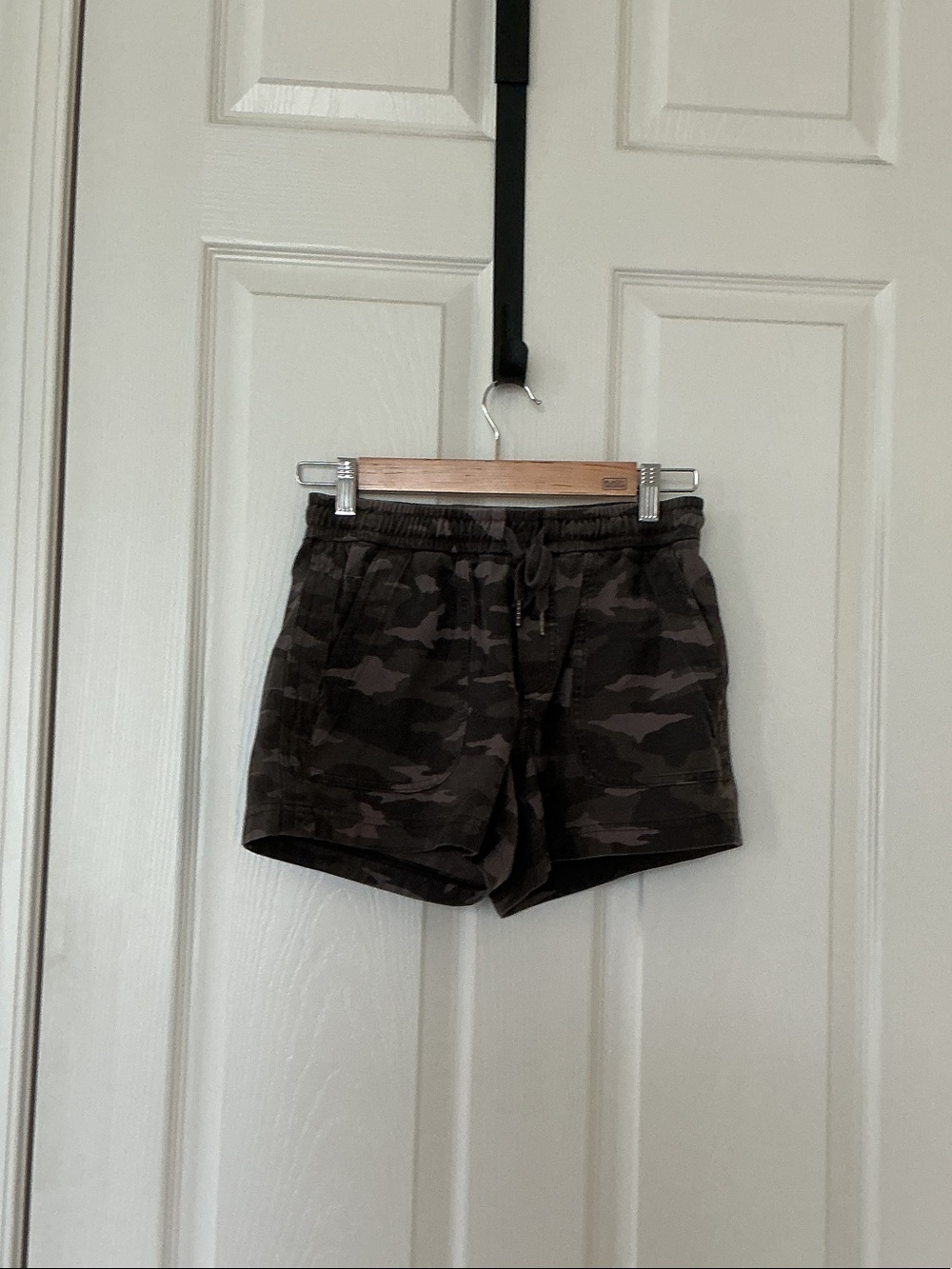 Athleta Dark Olive Camo Athletic Shorts